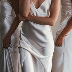 Grace Loves Lace Silky Satin Midi in moonshine